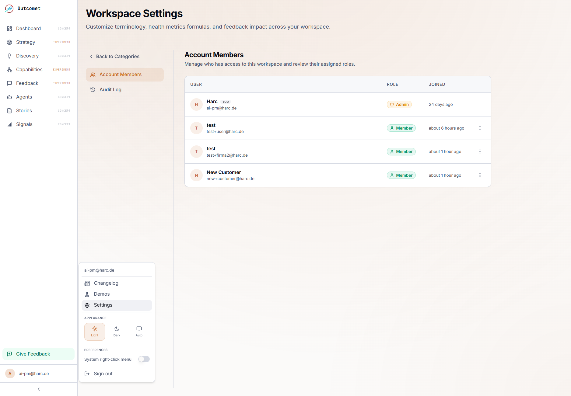 Feedback Inbox - real-time triage